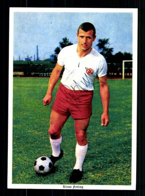 Klaus Fettig Autogrammkarte Rot-Weiss Essen Spieler 60er Jahre Original Signiert