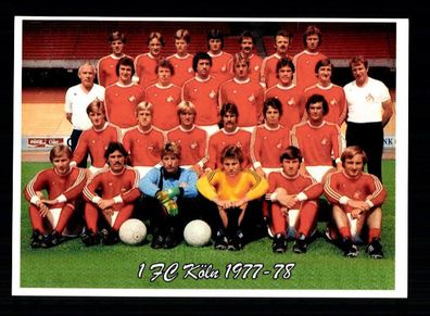 1 FC Köln Mannschaftskarte 1977-78