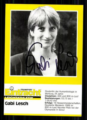 Gabi Lesch Autogrammkarte 80er Jahre Original Signiert Leichtatletik + A 216092