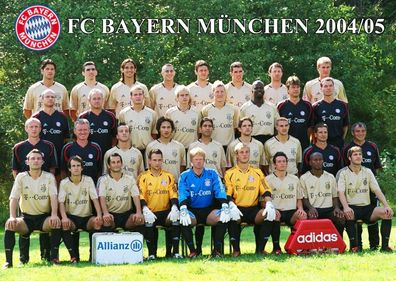 Bayern München Mannschaftskarte 2004-05