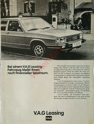 Originale alte Reklame Werbung Audi 80er Jahre