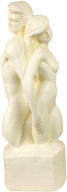 Adam und Eva Büste Statue Figur Hand bemalt Kunst Stuckgips bestehend