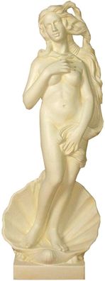 Frau Muschel Shell Statue Büste Skulptur Hand bemalt Kunst Antik Art 120cm hoch