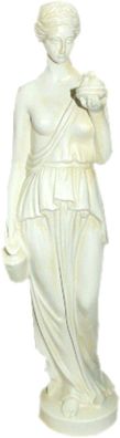Büste Frau Statue Skulptur Hand bemalt Figur Dekoration Wohnen Style Antik