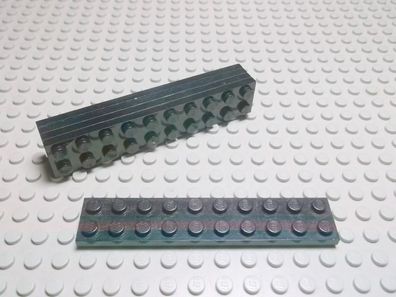 Lego 5 Platten 2x10 schwarz 3832 Set 10020 5591 10221 6957