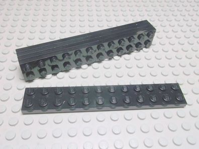 Lego 5 Platten 2x12 schwarz 2445 Set 8812 6291 7675 2149