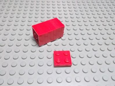 Lego 10 Platten 2x2 rot 3022 Set 10132 3425 9457 8280
