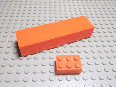 Lego 10 Basic Steine 2x3 hoch orange 3002 Set 8941 6194 8158 6053