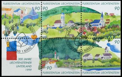 Liechtenstein BLOCK Kleinbogen Block 16 gestempelt X28E636