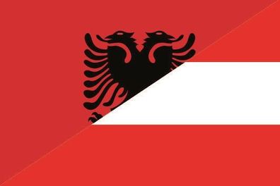 Fahne Flagge Albanien-Österreich Premiumqualität