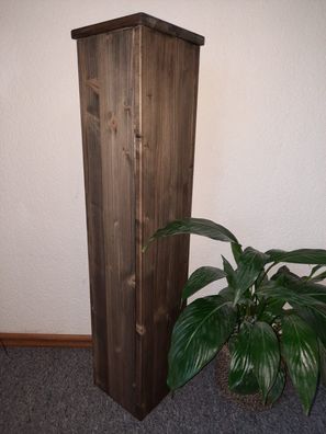 Dekosäule Holz in Ebenholzfarbe