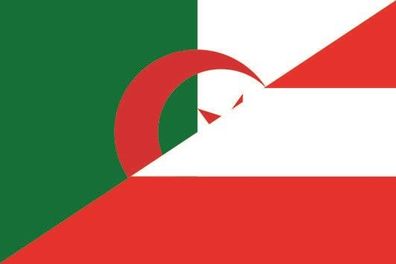 Fahne Flagge Algerien-Österreich Premiumqualität