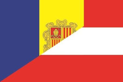 Fahne Flagge Andorra-Österreich Premiumqualität