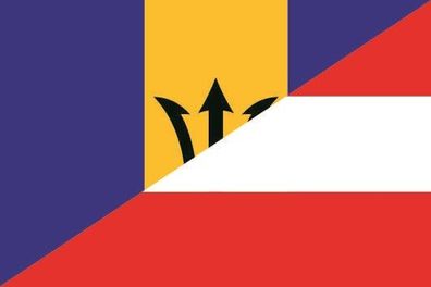 Fahne Flagge Barbados-Österreich Premiumqualität