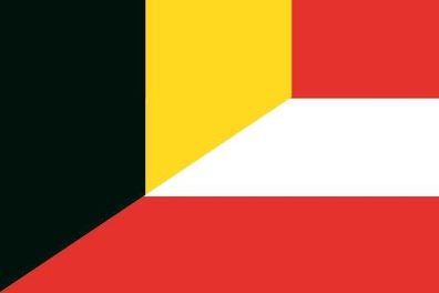 Fahne Flagge Belgien-Österreich Premiumqualität