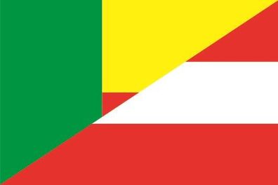 Fahne Flagge Benin-Österreich Premiumqualität