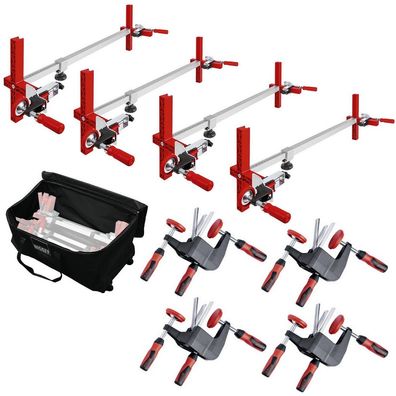 Bessey 4 Türfutterstreben TU + 4 Türfutterrichtzwingen + 1 TU Tragetasche