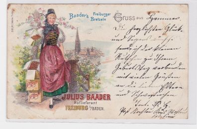 84075 Reklame AK Baader's Freiburger Bretzeln - Julius Baader Hoflieferant 1903
