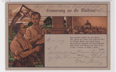 91612 Reim Ak Erinnerung an die Maifeier 1907