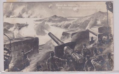 87500 Militär AK Kampf der türkischen Dardanellenforts gegen Alliierten Flotte