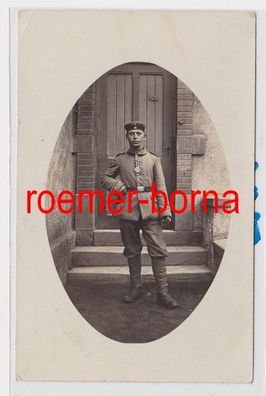 86346 Foto Ak Deutscher Soldat mit Eisernem Kreuz Montois-la-Montagne 1915