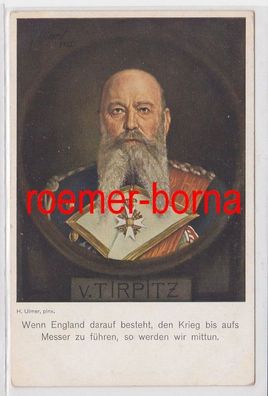 86336 Künstler Ak Alfred von Tirpitz, Kriegspropaganda England um 1915