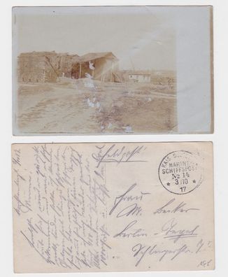 89172 AK Constantinople, Häuser & davor Ruine - Marine Schiffspost No. 14 - 1917