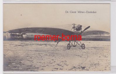 85587 Ak Flugzeug Dr Geest Möwe Eindecker um 1915