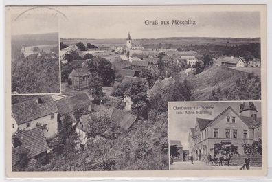 92191 AK Gruß aus Möschlitz - Gasthaus zur Sonne, Inhaber Albin Schilling 1928
