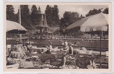 90021 Ak Friedrichroda in Thüringen Schwimmbad um 1940