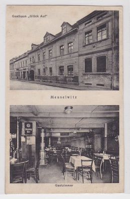 88847 Mehrbild Ak Meuselwitz Gasthaus 'Glück Auf' Gastzimmer um 1920