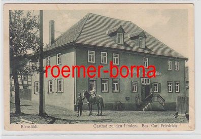 74065 Ak Bienstädt Gasthof zu den Linden Bes. Carl Friedrich 1941