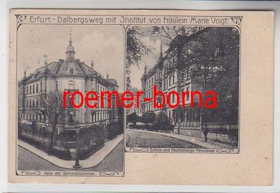 74049 Mehrbild Ak Erfurt Dalbergsweg mit Institut von Fräulein Marie Voigt 1907