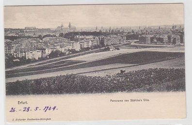67918 Ak Erfurt Panorama von Stürckes Villa 1904