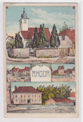 52780 Mehrbild Ak Rhoda (Erfurt Süd) Ortsansichten um 1910