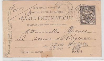 70596 seltener Ganzsache Frankreich Postes et Telegraphes 1898