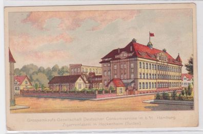 80036 Reklame Ak Zigarettenfabrik in Hockenheim (Baden) um 1910