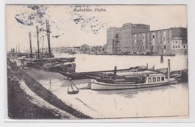 57329 Ak Mannheim - Partie am Hafen, Mannheimer Lagerhaus Gesellschaft 1908