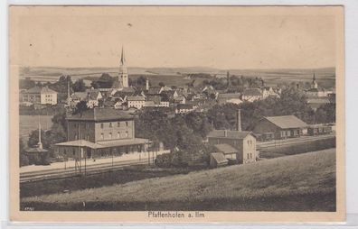 90852 Feldpost AK Pfaffenhoffen an der Ilm - Totalansicht mit Bahnhof 1915