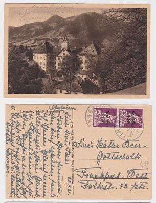85789 Ak Lengries Schloß Hohenburg mit schöner Frankatur 1921