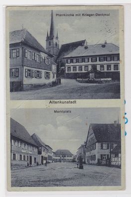 84521 Mehrbild Ak Altenkunstadt Pfarrkirche mit Kriegerdenkmal usw. 1933
