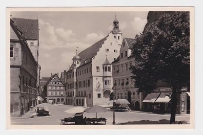 79871 Ak Nördlingen Marktplatz mit Rathaus um 1930