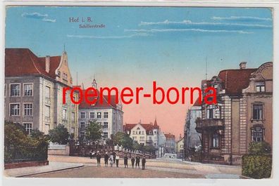 75875 Feldpost Ak Hof in Bayern Schillerstrasse 1915
