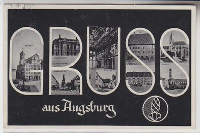 69595 Ak Gruss aus Augsburg Stadtansichten um 1940