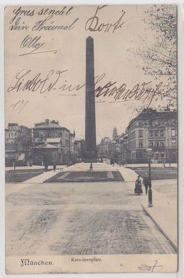 68015 Ak München Karolinenplatz 1907