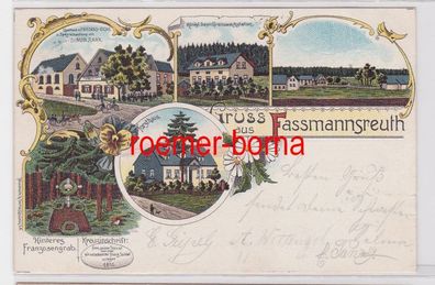 66951 Ak Lithographie Gruss aus Fassmannseuth Gasthaus usw. 1906