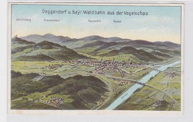 62133 AK Deggendorf und bayerische Waldbahn aus der Vogelschau