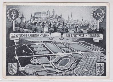 60712 Ak 2. Deutsches Arbeiter Turn- und Sportfest Nürnberg 1929