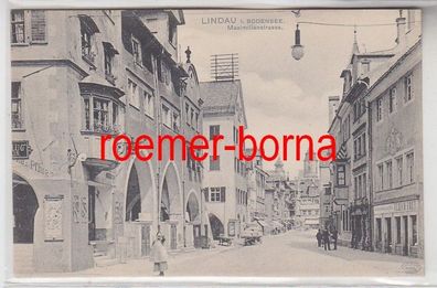 08845 Ak Lindau im Bodensee Maximilianstrasse um 1910