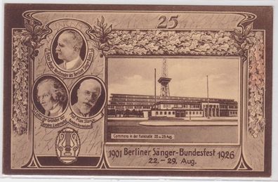 91964 Ak 25 Jahre Berliner Sänger Bundesfest 1901-1926